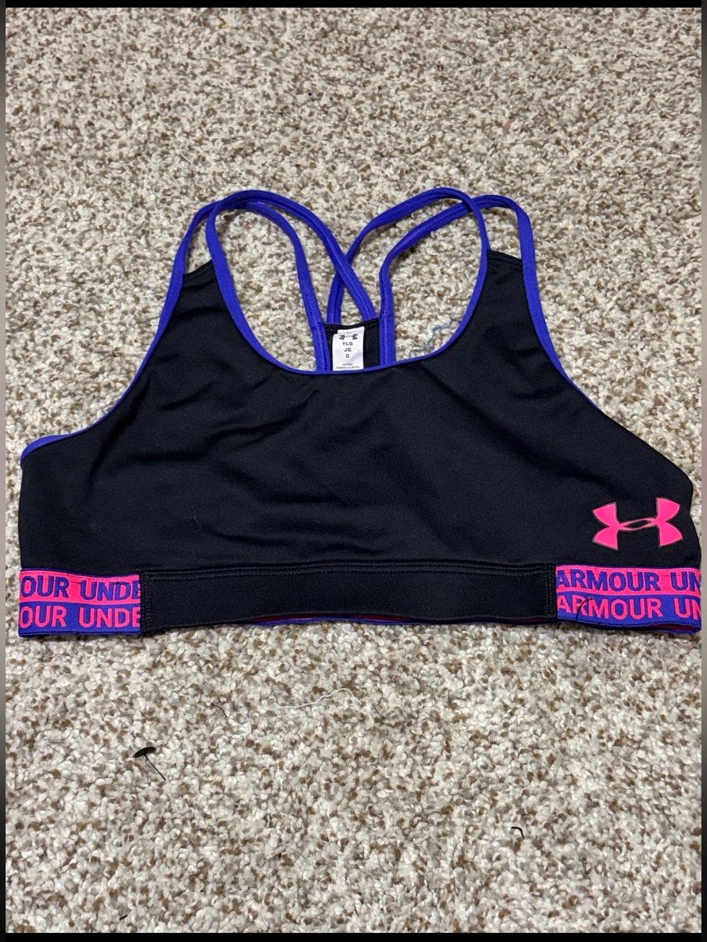 Under Armour HeatGear racerback sports bra girls - 14